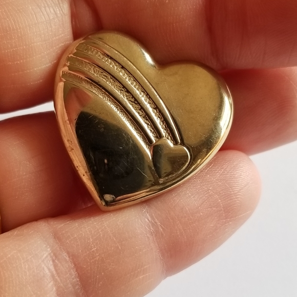 Vintage Variety Club heart brooch pin gold tone shooting star - Picture 4 of 10